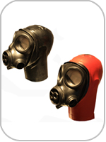 latex rubber hooded s10 gasmask  
