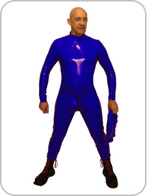 Rubber Catsuit  Shoulder Zip 3 Way Crotch Zip 