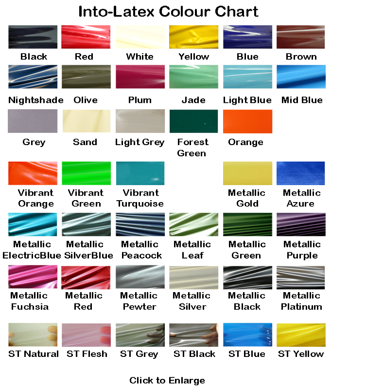 IntoLateX Colour Chart