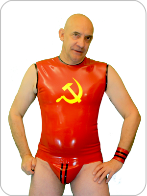Mens Latex Rubber USSR Logo Shirt Choose Shirt Type mit USSR Logo