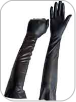 Latex Elbow Length Gloves Black 330602