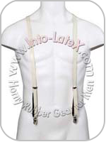 Rubber Skinhead Braces White