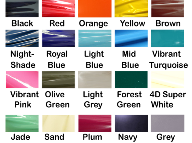 See Into-Latex rubber clothing colour swatch