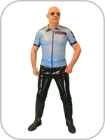 latex rubber  police shirt 