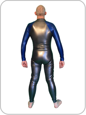 Mens Predator Rubber Catsuit with  Front or Thru Zip 