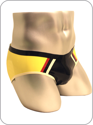 Mens Rubber Briefs Flex Pouch   (Latex  Anatomisch geformte tanga slip) 