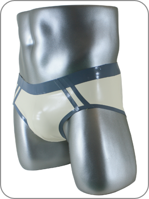 Mens Rubber Briefs Thrust Pouch   (Latex  Anatomisch geformte tanga slip) 