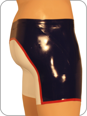 Mens Latex Rubber Cycle Shorts Invicta  ( Latex Kurze Hosen)