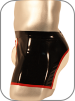 latex rubber boxer shorts bold 