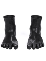 Latex Rubber  Toe Socks   Black 