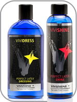 Vivishine & Vividress Latex Rubber polish and dressing aid Combination