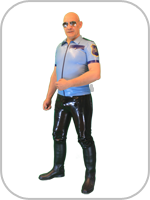 latex rubber  police shirt 