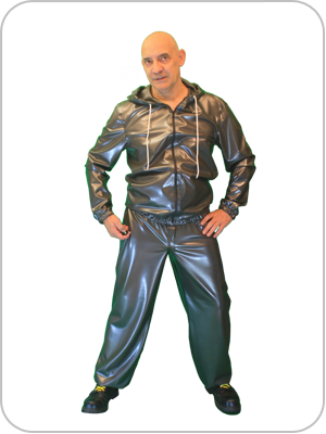 Rubber Track Hoody  (Latex Traingingsjacke mit Kapuze)