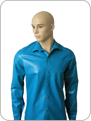 Mens Latex Rubber Long Sleeved Shirt