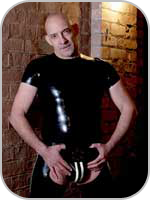 latex rubber chaps with outside leg zips 