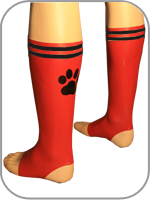 Latex Rubber Pup Socks