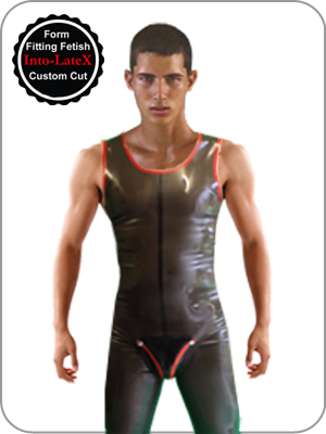 Mens Rubber Sprinter catsuit                    Latex Sprint Anzug 