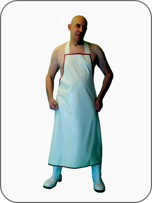 Mens Latex Rubber Butchers Apron (Gummi Schrze)