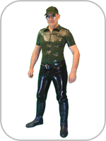 latex rubber   state trooper shirt 