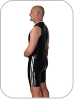 latex rubber codpiece cycle shorts 