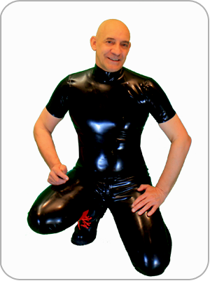 Helix  Mens Latex Rubber High Neck Latex Rubber T Shirt (Gummi Hemden T Shirt mit  Stehkragen )