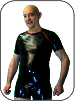 Rubber Piped  T Shirt.