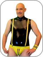 Rubber Tank Helix High Neck Latex Hemden