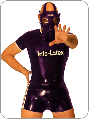 Short Sleeve Mens Latex Rubber T Shirt ( Latex T-Shirt, kurzer Arm )