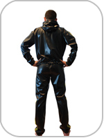 latex rubber hooded track training suit 