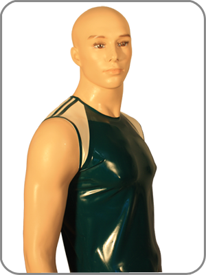 Mens Latex  Hunter  Rubber Tank T Shirt  (Gummi rmelloses Latex Shirt) 